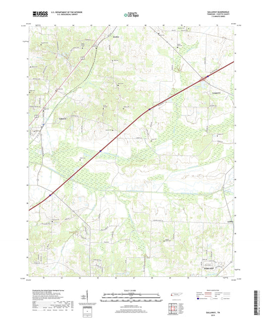 Gallaway Tennessee US Topo Map Image