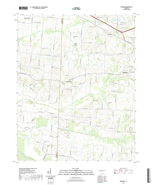 Gardner Tennessee US Topo Map Image