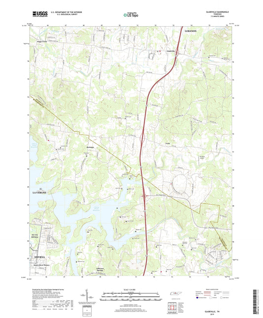 Gladeville Tennessee US Topo Map Image