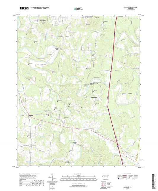 Glendale Tennessee US Topo Map Image