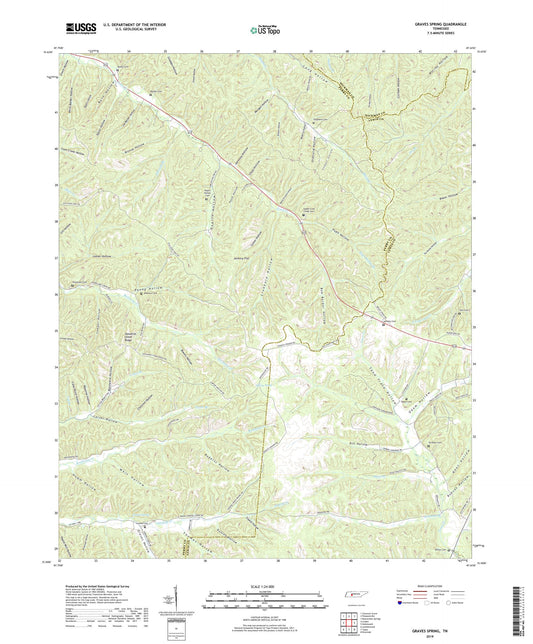 Graves Spring Tennessee US Topo Map Image
