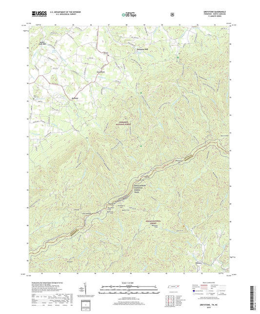Greystone Tennessee US Topo Map Image