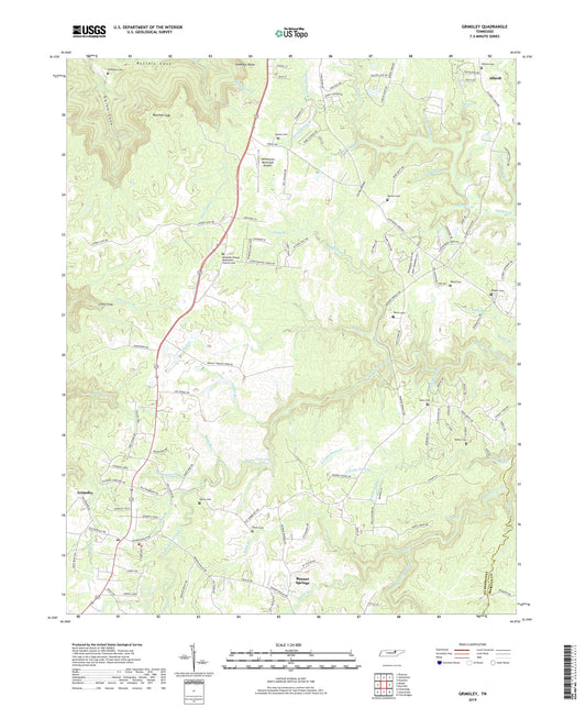 Grimsley Tennessee US Topo Map Image