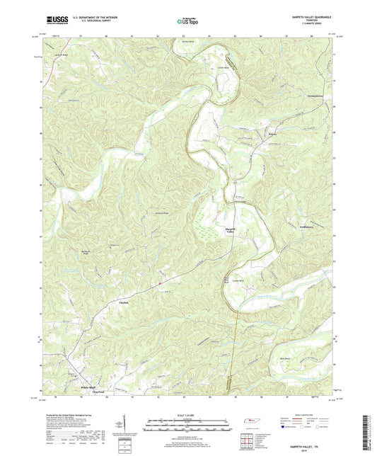Harpeth Valley Tennessee US Topo Map Image