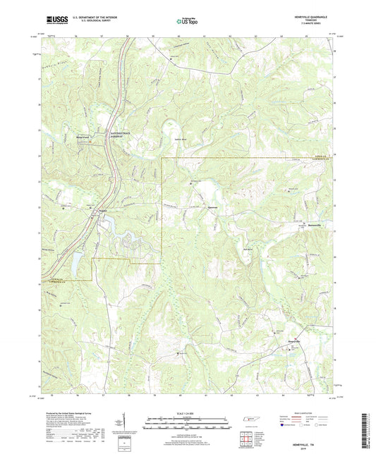 Henryville Tennessee US Topo Map Image