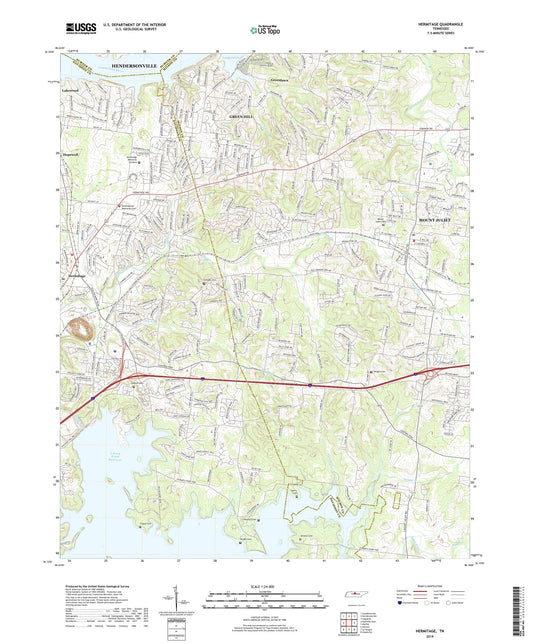 Hermitage Tennessee US Topo Map Image