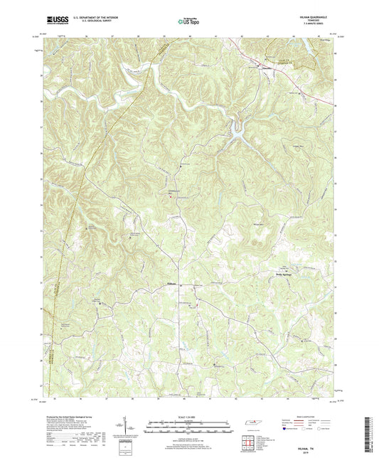 Hilham Tennessee US Topo Map Image