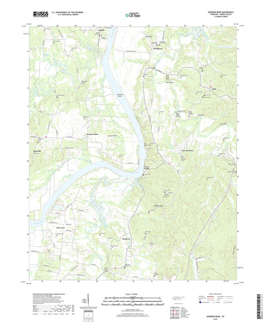 Hookers Bend Tennessee US Topo Map Image