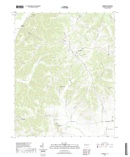 Hornbeak Tennessee US Topo Map Image