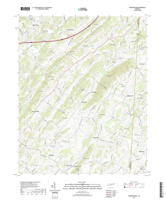 Jearoldstown Tennessee US Topo Map Image