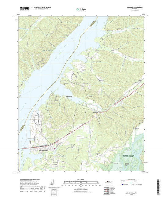 Johnsonville Tennessee US Topo Map Image