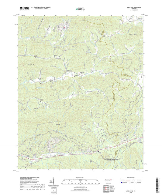 Jones Cove Tennessee US Topo Map Image