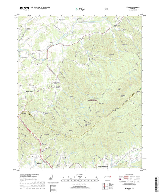 Keenburg Tennessee US Topo Map Image
