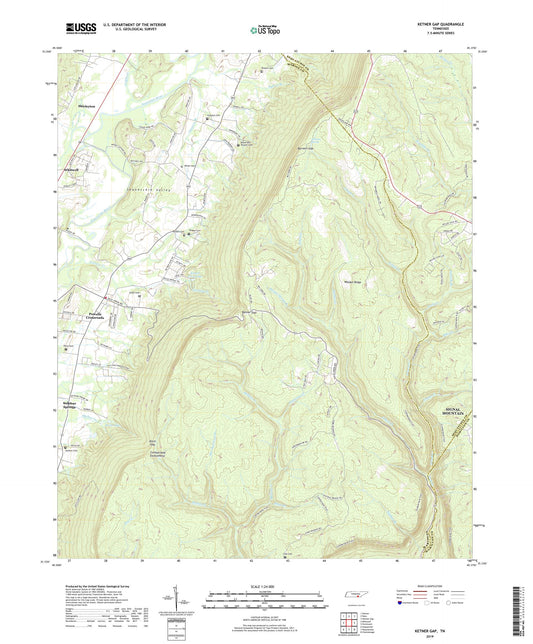 Ketner Gap Tennessee US Topo Map Image