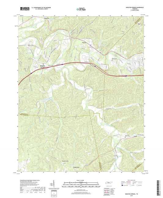 Kingston Springs Tennessee US Topo Map Image