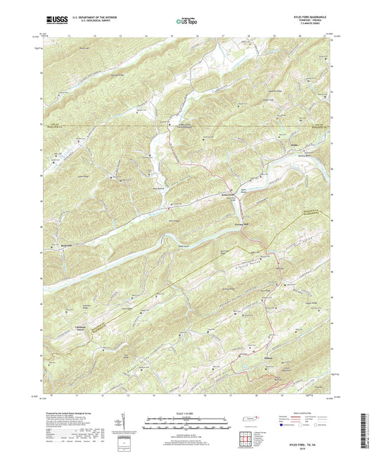 Kyles Ford Tennessee US Topo Map Image