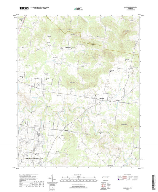 Lascassas Tennessee US Topo Map Image