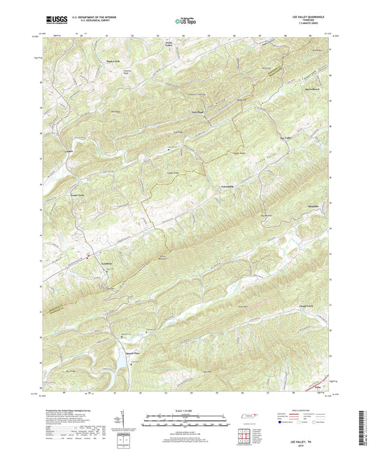 Lee Valley Tennessee US Topo Map Image