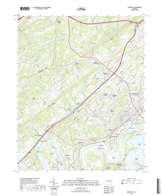Lenoir City Tennessee US Topo Map Image