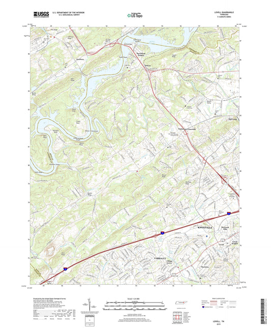 Lovell Tennessee US Topo Map Image