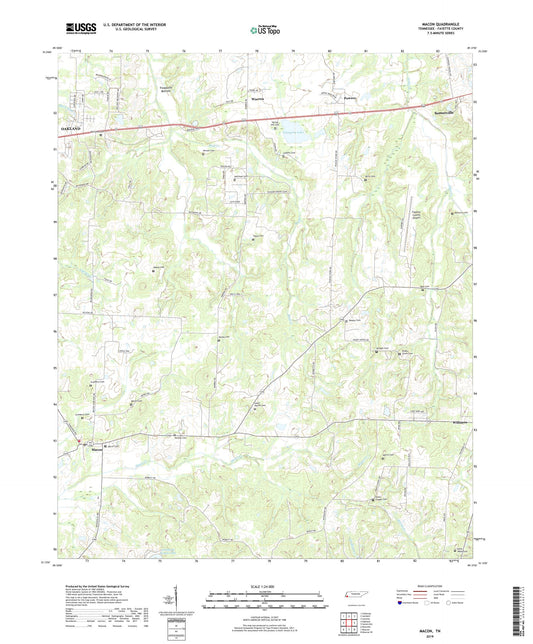 Macon Tennessee US Topo Map Image