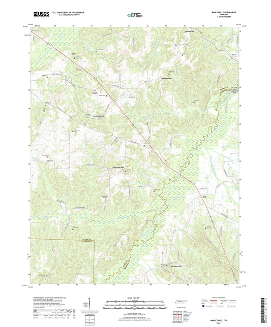 Manleyville Tennessee US Topo Map Image