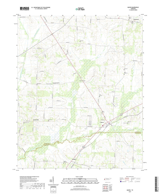 Mason Tennessee US Topo Map Image