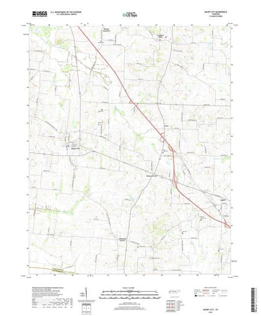 Maury City Tennessee US Topo Map Image