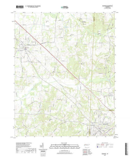 McKenzie Tennessee US Topo Map Image