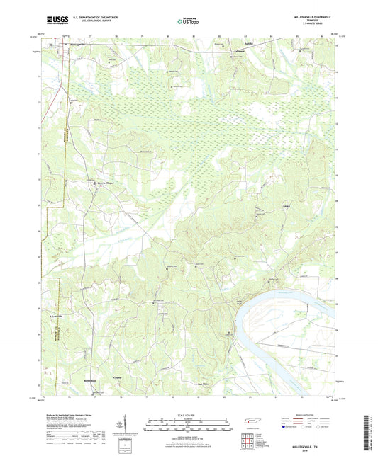 Milledgeville Tennessee US Topo Map Image