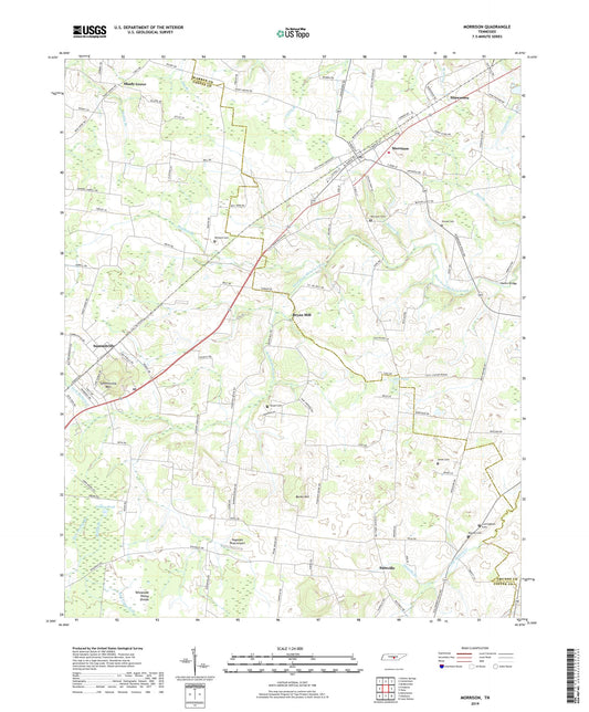 Morrison Tennessee US Topo Map Image