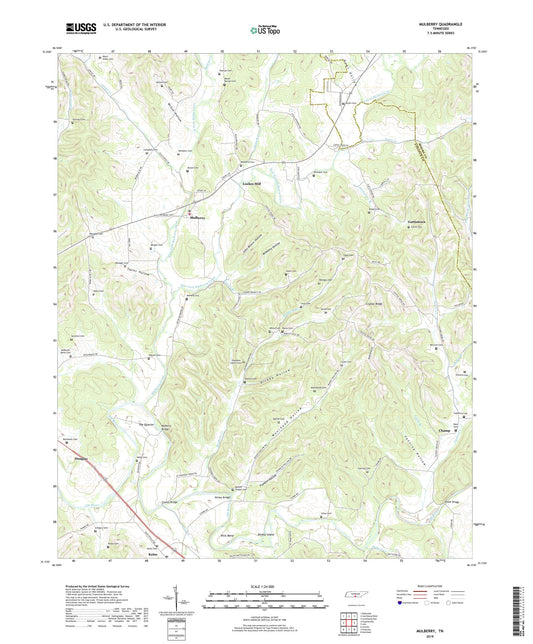 Mulberry Tennessee US Topo Map Image