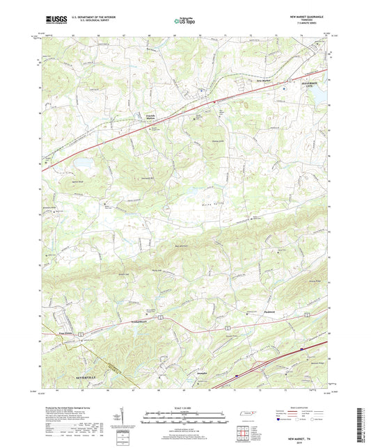 New Market Tennessee US Topo Map Image