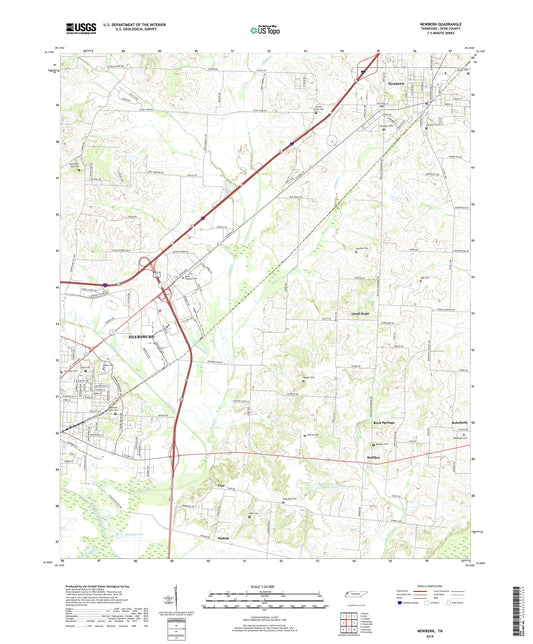 Newbern Tennessee US Topo Map Image
