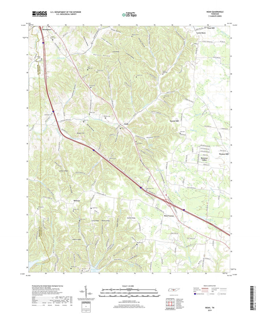 Noah Tennessee US Topo Map Image