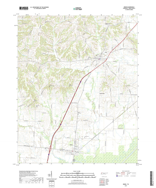 Obion Tennessee US Topo Map Image