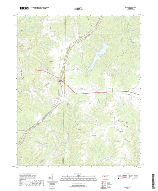 Ovilla Tennessee US Topo Map Image
