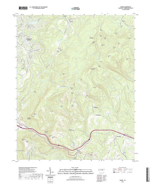 Ozone Tennessee US Topo Map Image