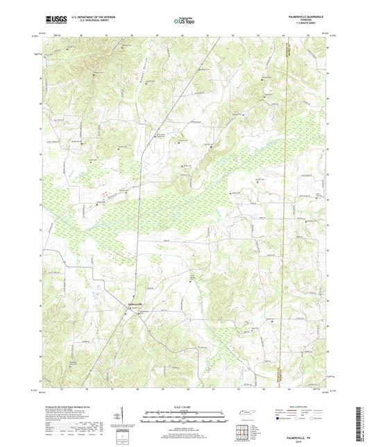 Palmersville Tennessee US Topo Map Image
