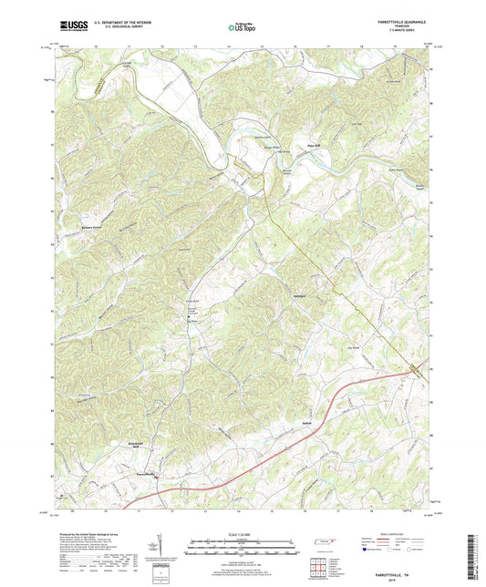 Parrottsville Tennessee US Topo Map Image