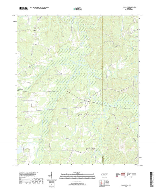 Pocahontas Tennessee US Topo Map Image