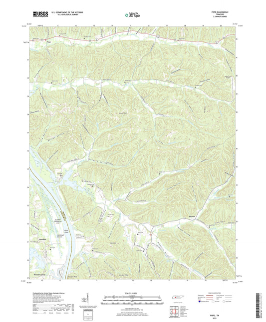 Pope Tennessee US Topo Map Image