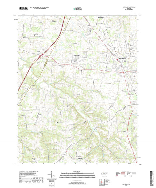 Portland Tennessee US Topo Map Image