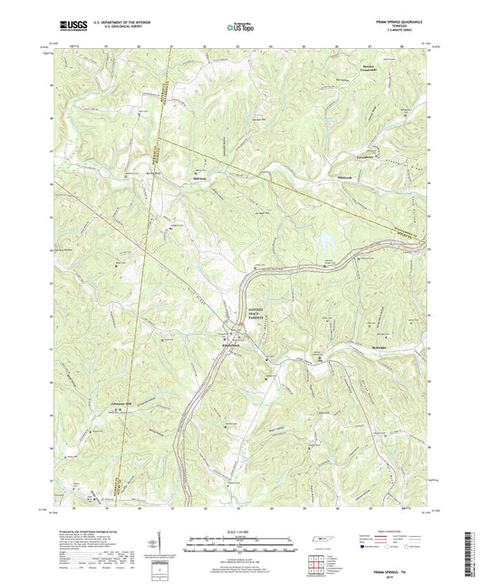 Primm Springs Tennessee US Topo Map Image