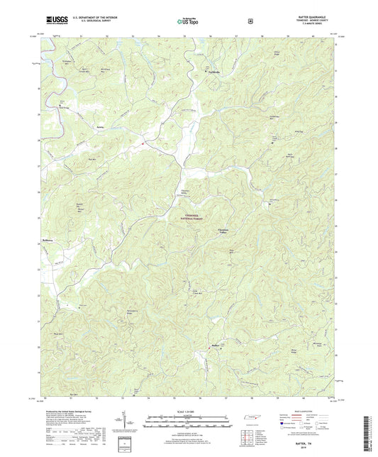Rafter Tennessee US Topo Map Image