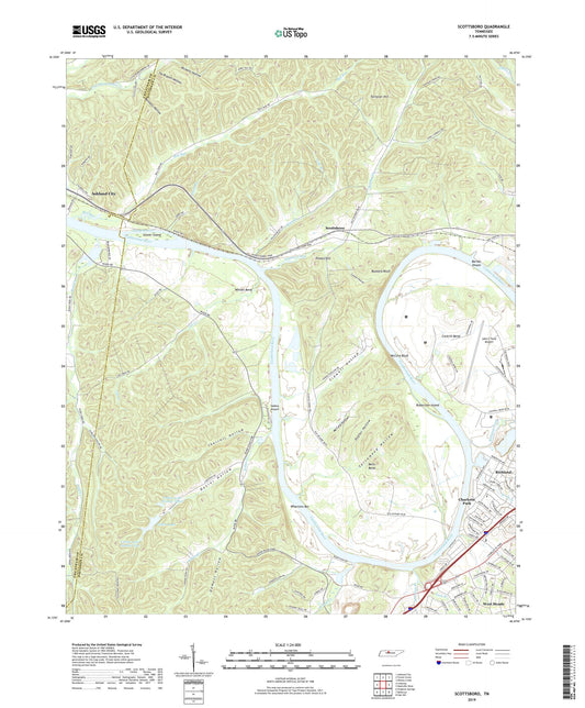 Scottsboro Tennessee US Topo Map Image