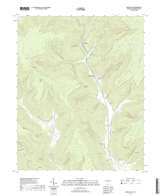 Sinking Cove Tennessee US Topo Map Image