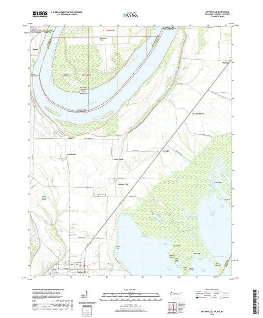 Tiptonville Tennessee US Topo Map Image