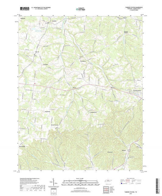 Turners Station Tennessee US Topo Map Image