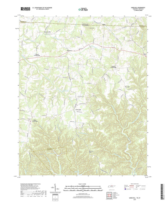 Union Hill Tennessee US Topo Map Image
